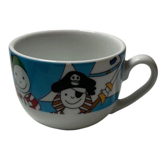 ZarinIran Rare Kids Childrens Breakfast Set Pirate Themed 3 Pieces EUC - Picture 10 of 12
